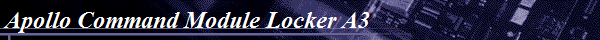 Apollo Command Module Locker A3